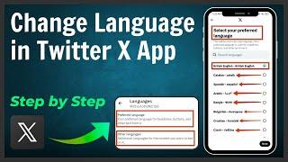 How to Change Language in Twitter X