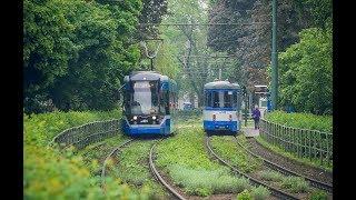 Путешествие в Европу. Трамваи в Кракове. Krakow trams 4k