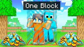 We're LOCKED in ONE BLOCK in Minecraft