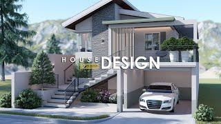 SMALL HOUSE DESIGN | SPLIT LEVEL HOUSE | 9.00m x 14.00m (126 sqm) | 3 BEDROOM