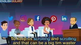 A panel about social media | English vocabulary words | English conversation | English speaking