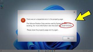 There was an unexpected error in the property page, System Restore Error 0x81000202 0x81000203 Fix 