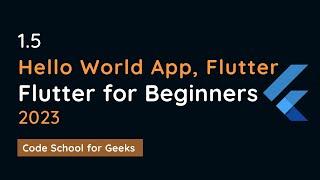 Scaffold in Flutter. Flutter for Beginners 2023.