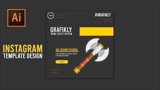 Adobe illustrator Instagram template design