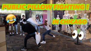 Pillow Fighting Strangers In Public!!! (EXTREME)