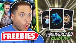 INSANE SEASON 11 FREEBIES & REWARDS! Climbing 4 RARITIES on DAY ONE of WWE SuperCard!