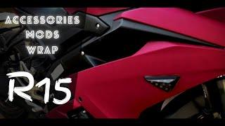 Yamaha R15 V3 Full vinyl Rap Matte Red | Mods & Accessories | Tail Light Clutch liver