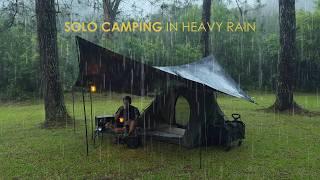 VERY LONG HEAVY RAIN CAMPING‼️ SOLO CAMPING IN FULL DAY HEAVY RAIN