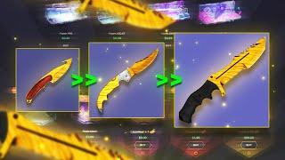 I KEPT UPGRADING FOR A BETTER CSGO ITEM TO GIVEAWAY!