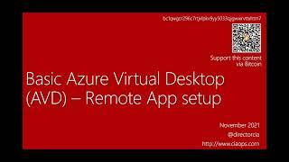 Basic Azure Virtual Desktop (AVD) - Remote App setup