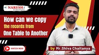 Copy Data from One Table to Another Table  | SQL Server | Naresh IT #oracle