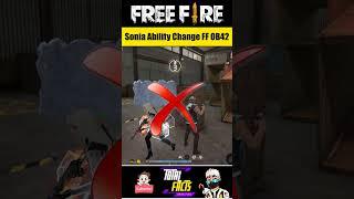 Sonia Character Big Ability Change After New Update OB42 Free Fire 