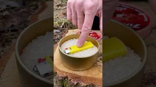 SURVIVAL bushcraft skills: LIGHTER HACK  #survival #bushcraft #camping #lifehacks