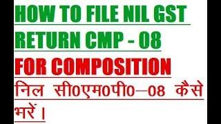 HOW TO FILE NIL CMP 08 FORM/ADV SATYA N DIXIT