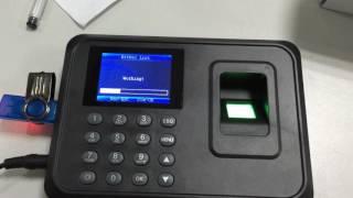 How to download the data of a 2.4" TFT Biometric Fingerprint Password Attendance Time Clock
