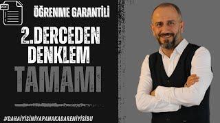 2.DERECEDEN DENKLEMLER TAMAMI | TEK VİDEO TEK PDF | Öğrenme Garantili #2023tayfa