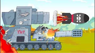 Tank menyerang musuh. Kv 44 Kartun tentang tank. Mobil anak kartun. World of tanks cartoon.