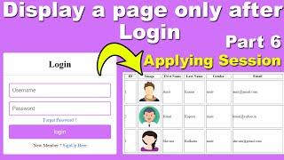 How to Apply Session in Login Page in PHP | How to display a page after login in PHP | PHP login