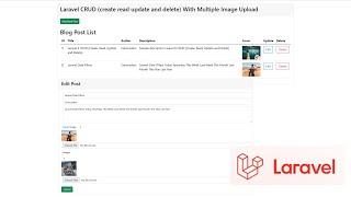 Laravel CRUD (create read update and delete) With Multiple Image Upload