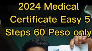 2024 Medical Certificate Fit to work Easy 5 Steps 60 Peso Only