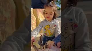 Nooni and Looli happily playing with sand