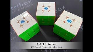 Some Sunday Solves #4 - GAN 11M Pro Comparison (UV Coated, Frosted, and Soft)