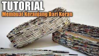 Cara Membuat Keranjang Dari Koran Bekas - Newspaper Craft