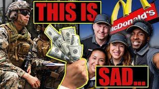 US Military Paid LESS THAN McDonalds Employee?