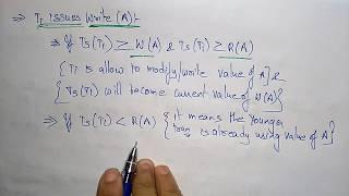 time stamp ordering protocol in database| DBMS