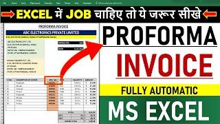 Proforma Invoice  Automatic Invoice in Excel |  Create invoice bill in excel