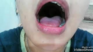 mulut cewek mangap (Mouth fetish slide video)