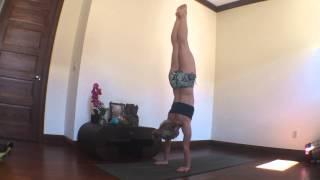 Yoga Handstand Press Pike Jump Back with Kino