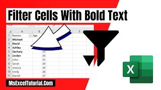 How to Filter Cells with Bold Text In Excel