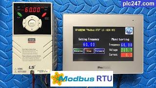 Proface HMI "Modbus RTU" LS iG5A VFD