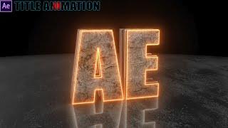 Title Animation using Element 3D and Saber - After Effects tutorial