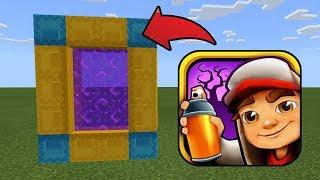 How To Make a Portal to the Subway Surfers Dimension in MCPE (Minecraft PE)