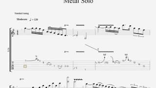 Advanced Metal Solo (Electric Guitar Tabs)