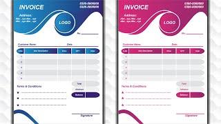 How to make Invoice Design | Cash memo Design in CorelDraw | Bill Book kaise banaye | Owais Kazmi