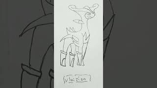 Virizion Pokémon Drawing Pt-22 #pokemon #viral #drawing #sketch #virizion #shorts #art