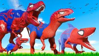 ALL SuperHero Dinosaurs Battle vs Spiderman Indominus Rex Color Pack Jurassic World Dinosaur Pro 8