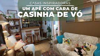 APARTAMENTO 50 M2 COM CARA DE CASINHA DE VÓ COM MUITO ARTESANATO E GARIMPO.