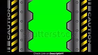 My Shutterstock Footage - Animated Futuristic Industrial Gate with Greenscreen Area