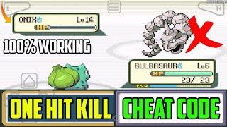 One Hit Kill Cheat Code For Pokemon Fire Red Version | Pokémon Fire Red Cheat Code 2021 | With Proof