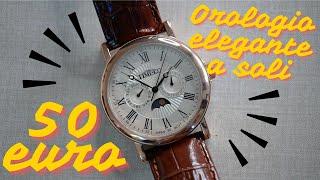 Un orologio elegante con movimento al quarzo Miyota e calendario a 50 euro! Time100 W80035G