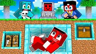 SAMET MEZARIN ALTINA SIĞINAK YAPIP HASANI TROLLÜYOR !! - Minecraft