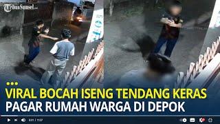 Viral Bocah Iseng Tendang Keras Pagar Rumah Warga di Depok, Pemilik Rumah Kaget Kejar Pelaku