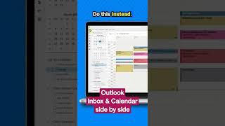 place you #outlook #inbox and #calendar side by side with this #pctip and #howto #microsoft