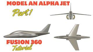 Model an Alpha jet in Fusion 360.  Fusion 360 Tutorial. beginner to advance. Part 1