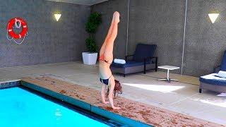 INDOOR POOL GYMNASTICS!