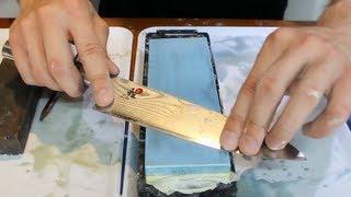 How to Sharpen a Knife on a Wet Stone - How to Get an Extremely Sharp Knife